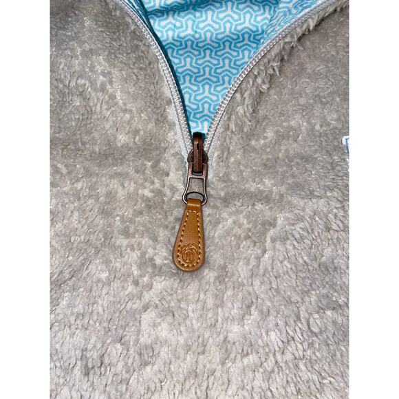 USA Palm Reversible Sherpa Fleece Pullover 1/4 Zip Gray Blue Men’s Size XL - Picture 4 of 10